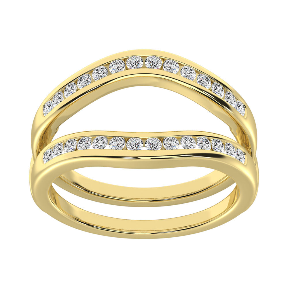 Diamond 1/4 Ct.Tw. Guard Ring in 10K Yellow Gold