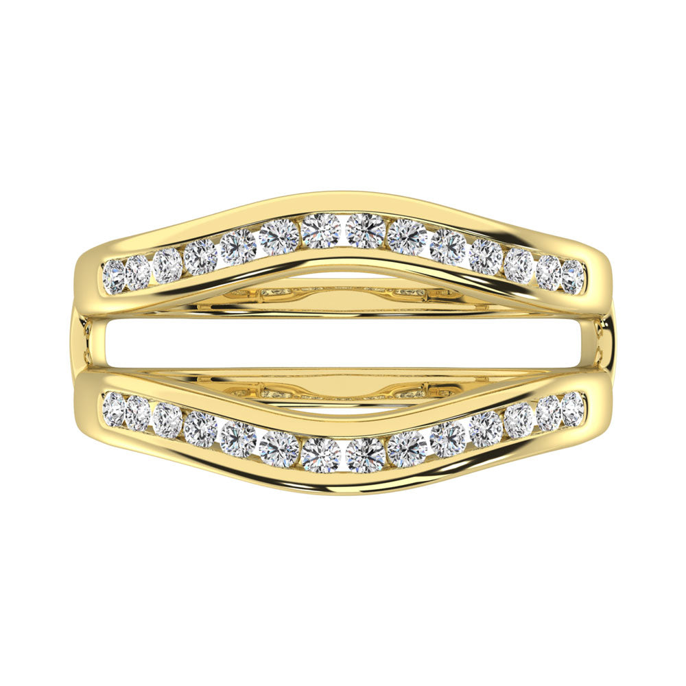 Diamond 1/4 Ct.Tw. Guard Ring in 10K Yellow Gold