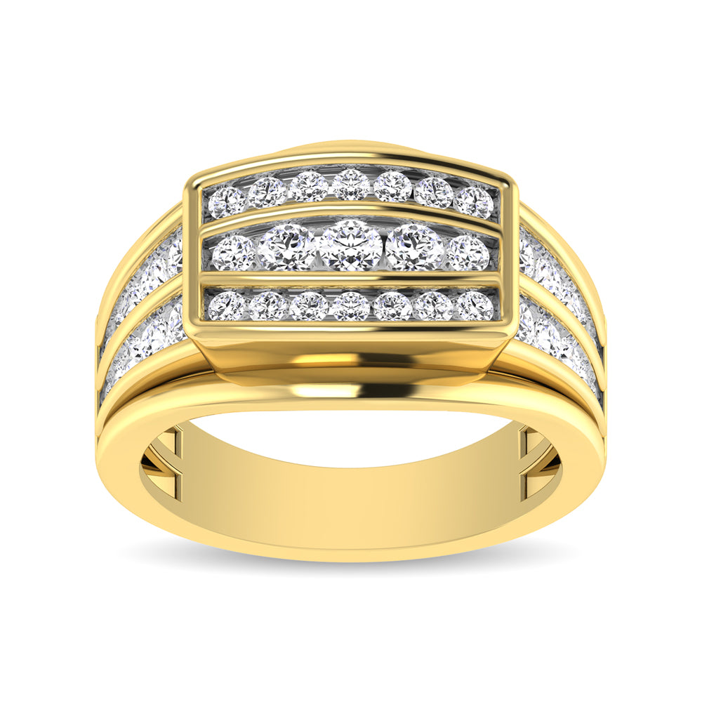 10K Yellow Gold 1 1/2 Ct.Tw. Diamond Men's Fashion Ring