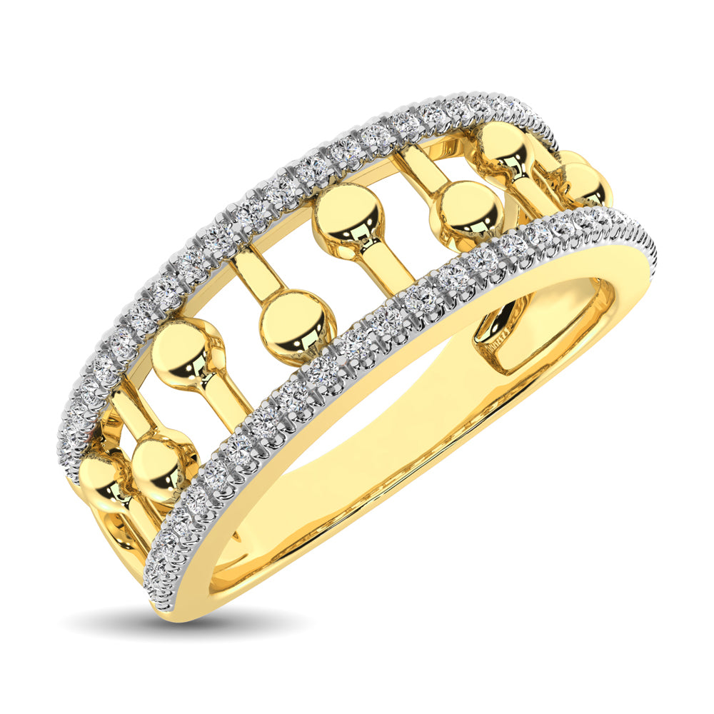 10K Yellow Gold 1/4 Ct.Tw. Diamond Fashion Ring
