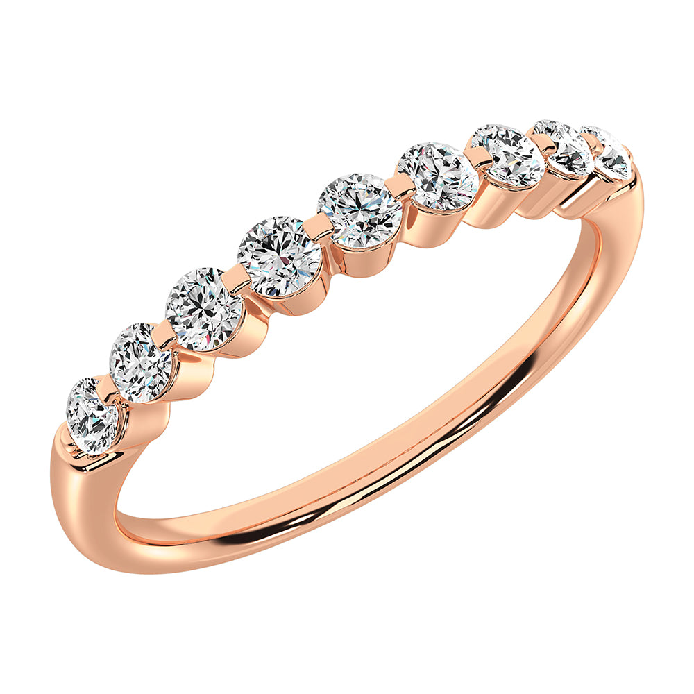 10K Rose Gold 1/4 Ct.Tw. Diamond Stackable Band