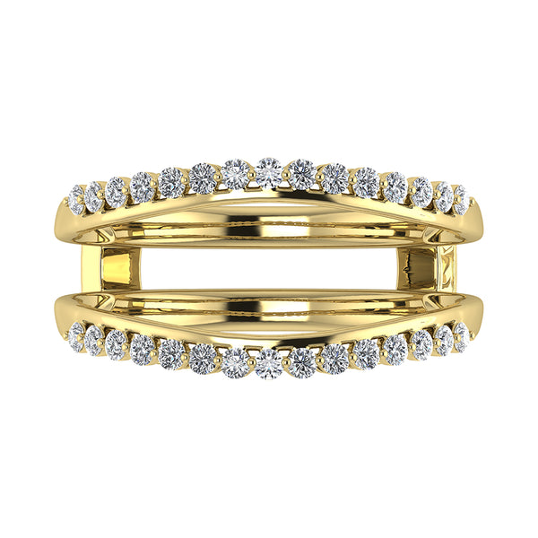 10k Yellow Gold Chevron Ring For Women - Size 7, Dainty & Stylish Everyday Ring - View #4