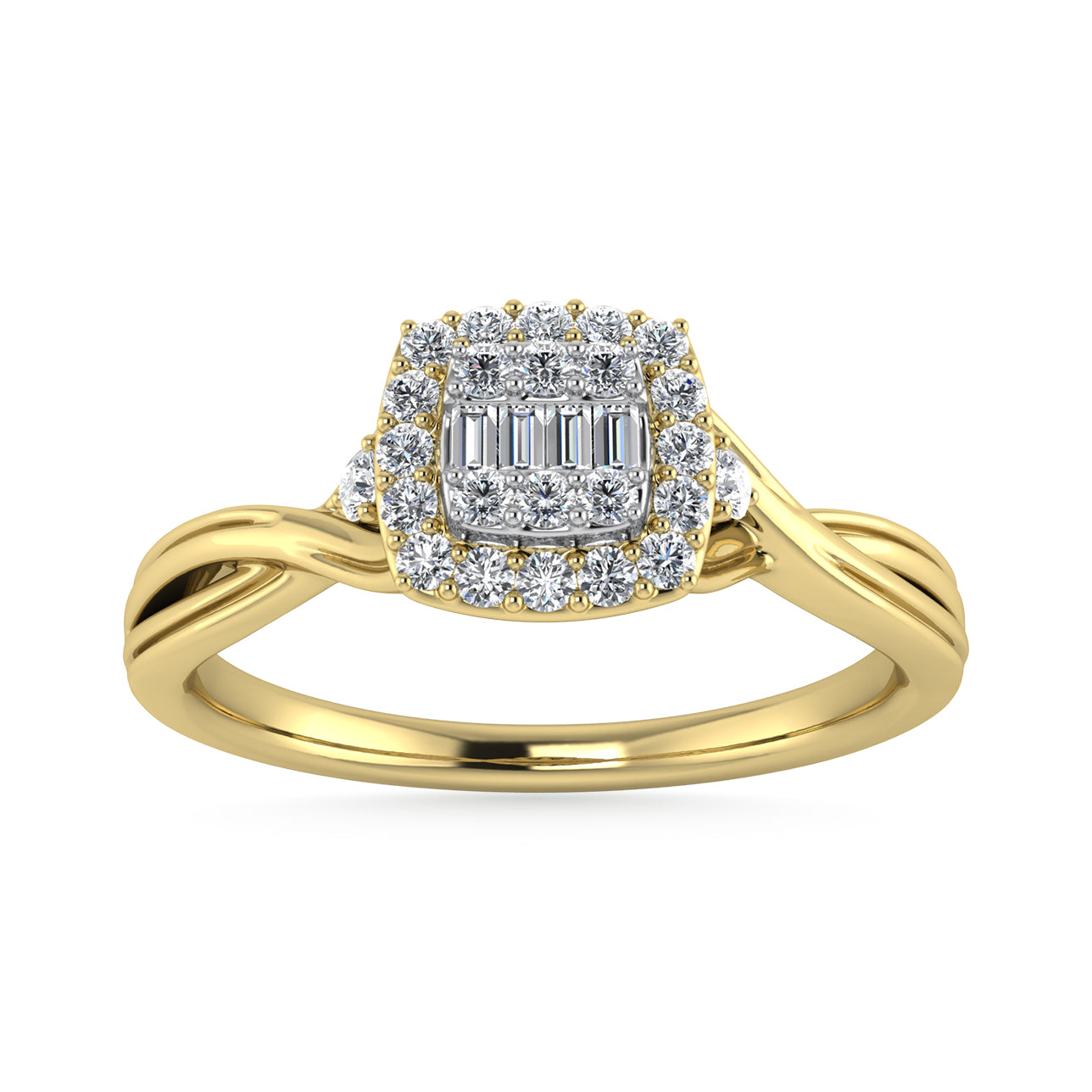 Diamond 1/6 Ct.Tw. Promise Ring in 10K Yellow Gold