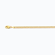 14K 2.5MM YELLOW GOLD SOLID CURB 22 CHAIN NECKLACE