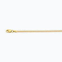 14K 2MM YELLOW GOLD SOLID CURB 30 CHAIN NECKLACE