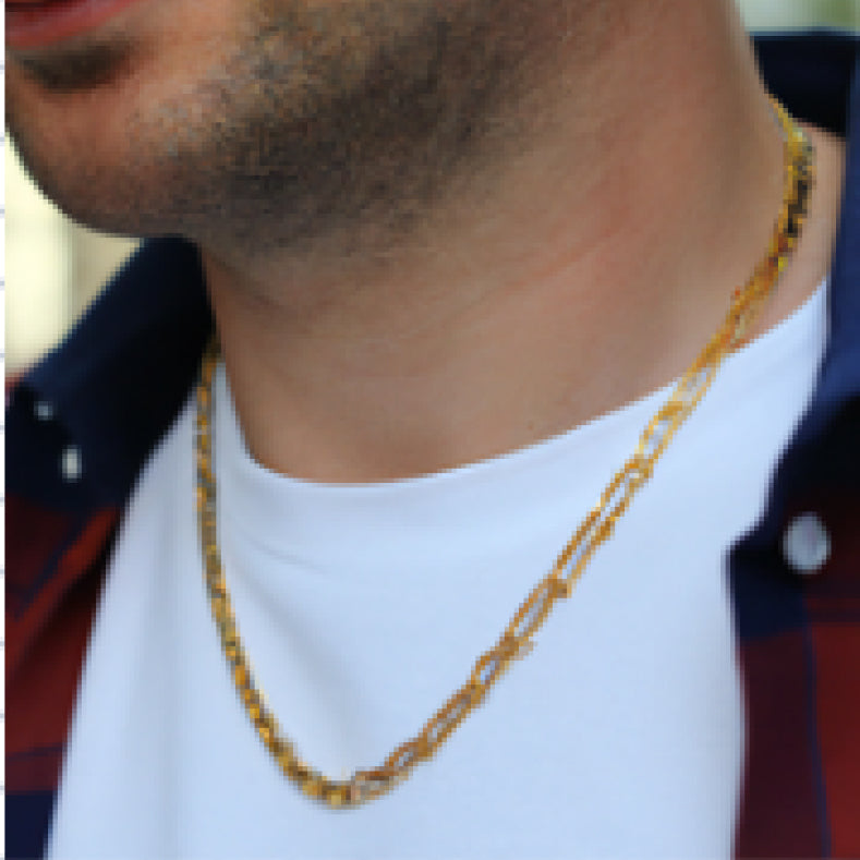 14K 2MM YELLOW GOLD SOLID CURB 30 CHAIN NECKLACE"