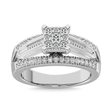 10K White Gold 1 Ct.Tw. Diamond Engagement Invisible Ring