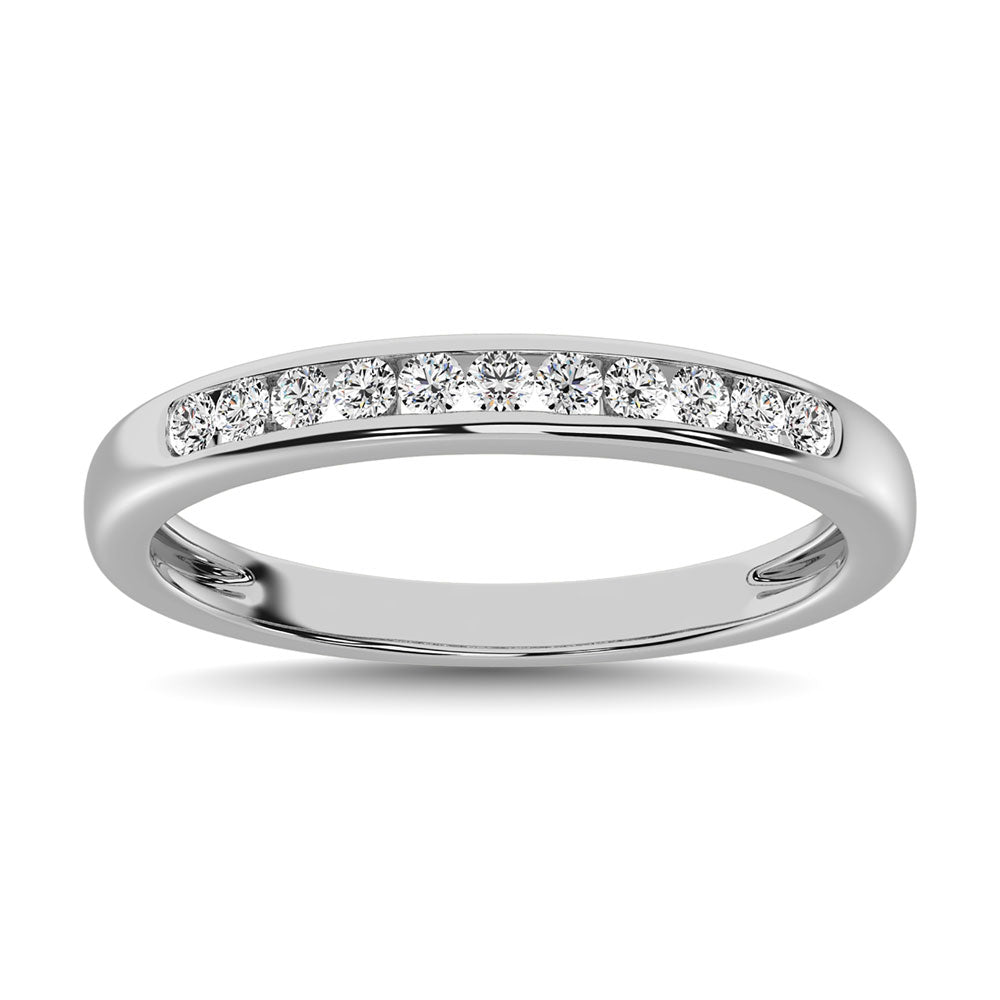 10K White Gold 1/4 Ct.Tw. Diamond Anniversary Band