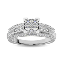 10K White Gold 1 Ct.Tw. Diamond Head Ring