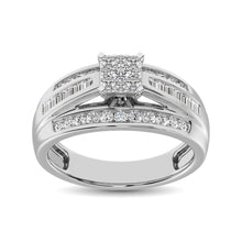 10K White Gold 1/2 Ct.Tw. Diamond Engagement Invisible Ring