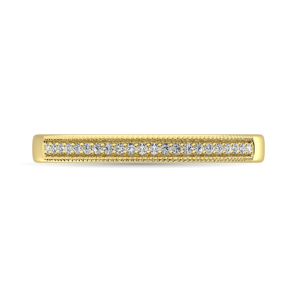 10K Yellow Gold 1/10 Ct.Tw. Diamond Wedding Band Ring