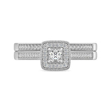 10K White Gold 1/3 Ct.Tw. Diamond Bridal Ring