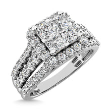 14K White Gold 3 Ct.Tw.Diamond Engagement Ring