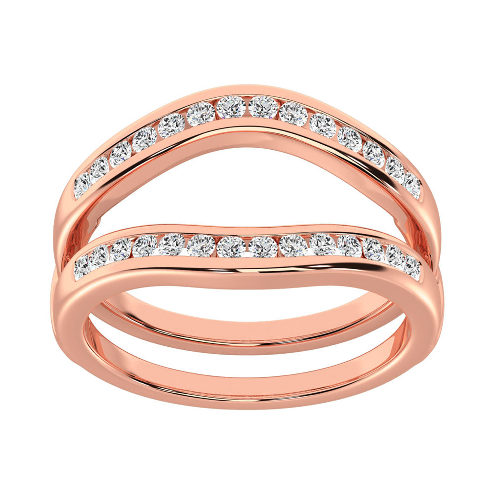 Diamond 1/4 Ct.Tw. Guard Ring in 10K Rose Gold