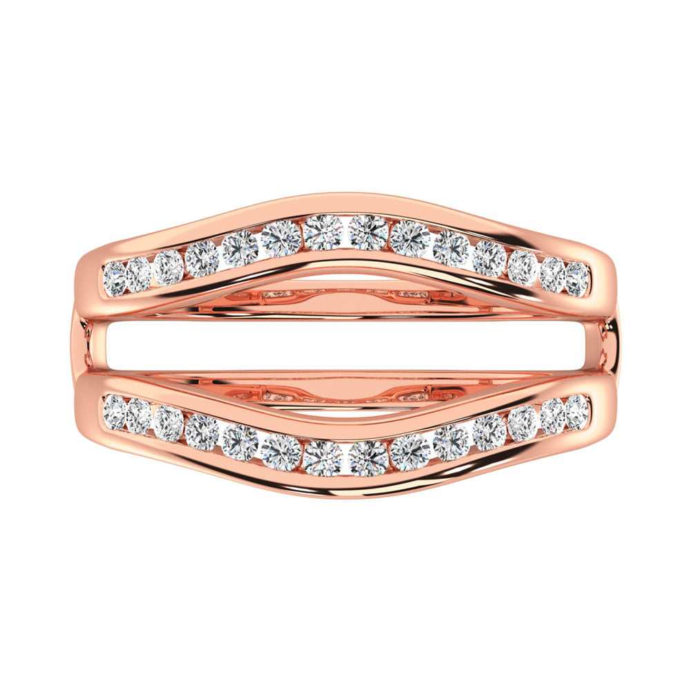 Diamond 1/4 Ct.Tw. Guard Ring in 10K Rose Gold