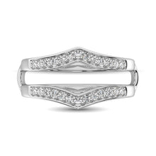 14K White Gold 1/4 Ct.Tw.Diamond Guard Ring