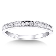 Lovecuts 14K White Gold 1 Ct.Tw.Diamond Bridal Invisible Ring