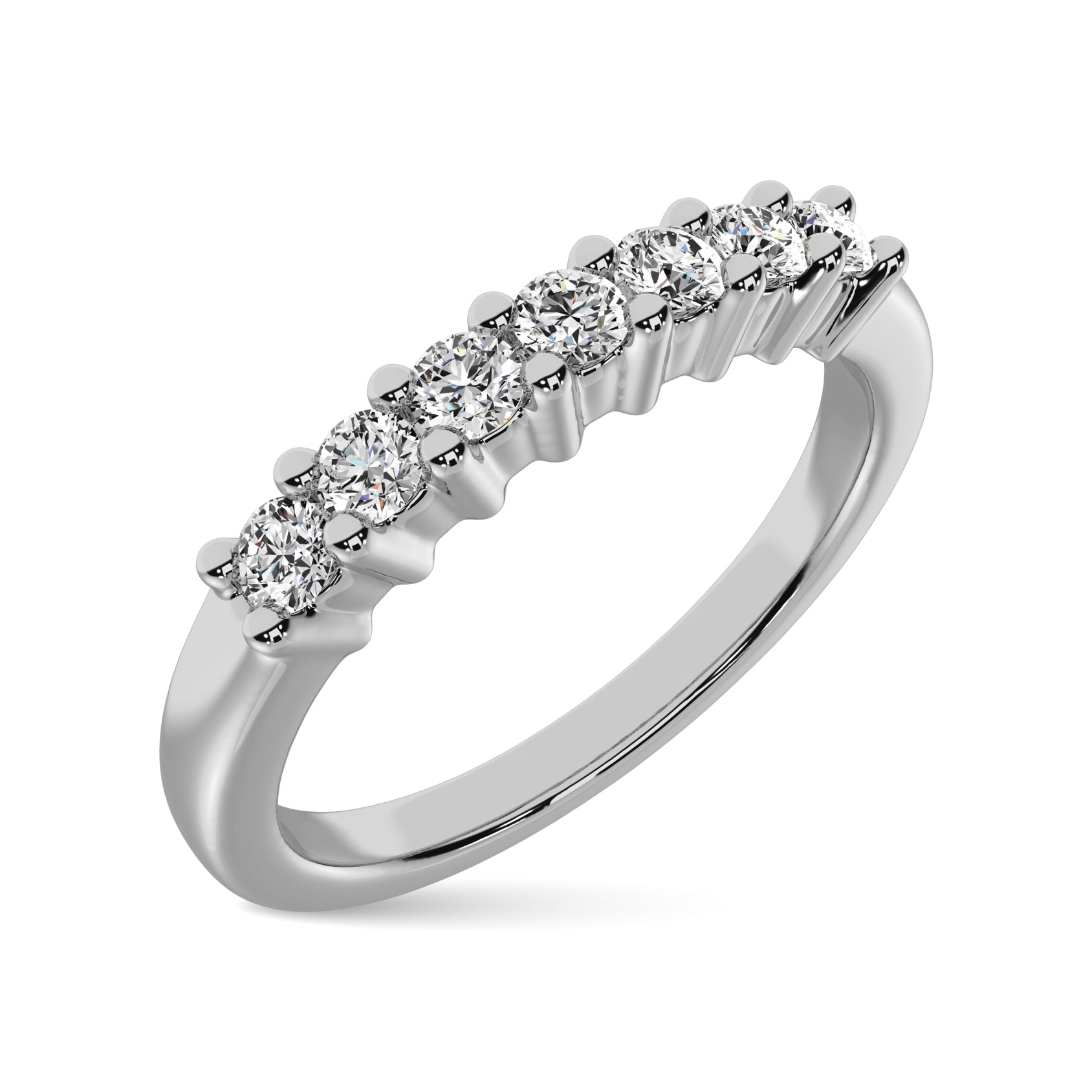 Diamond 1/5 Ct.Tw. 7 Stone Band in 14K White Gold