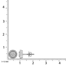 14K White Gold 1/2 Ct.Tw. Diamond Flower Stud Earrings - thediamondsq