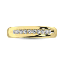 14K Yellow Gold Diamond 1/4 Ct.Tw. Men's Machine Band