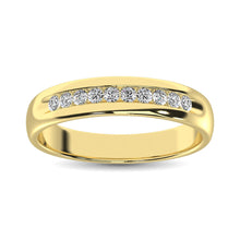 14K Yellow Gold 1 Ct.Tw. Diamond Mens Machine Band