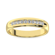 14K Yellow Gold 1/2 Ct.Tw. Diamond Mens Machine Band