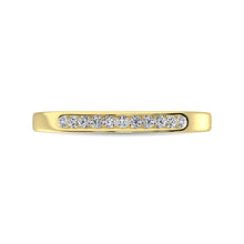 14K Yellow Gold 1/10 Ct Diamond Ladies Machine Band