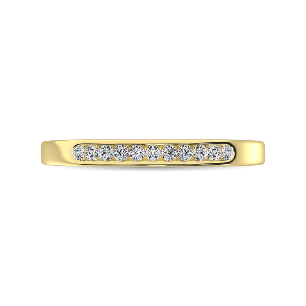 14K Yellow Gold 1/3 Ct.Tw. Diamond Ladies Machine Band