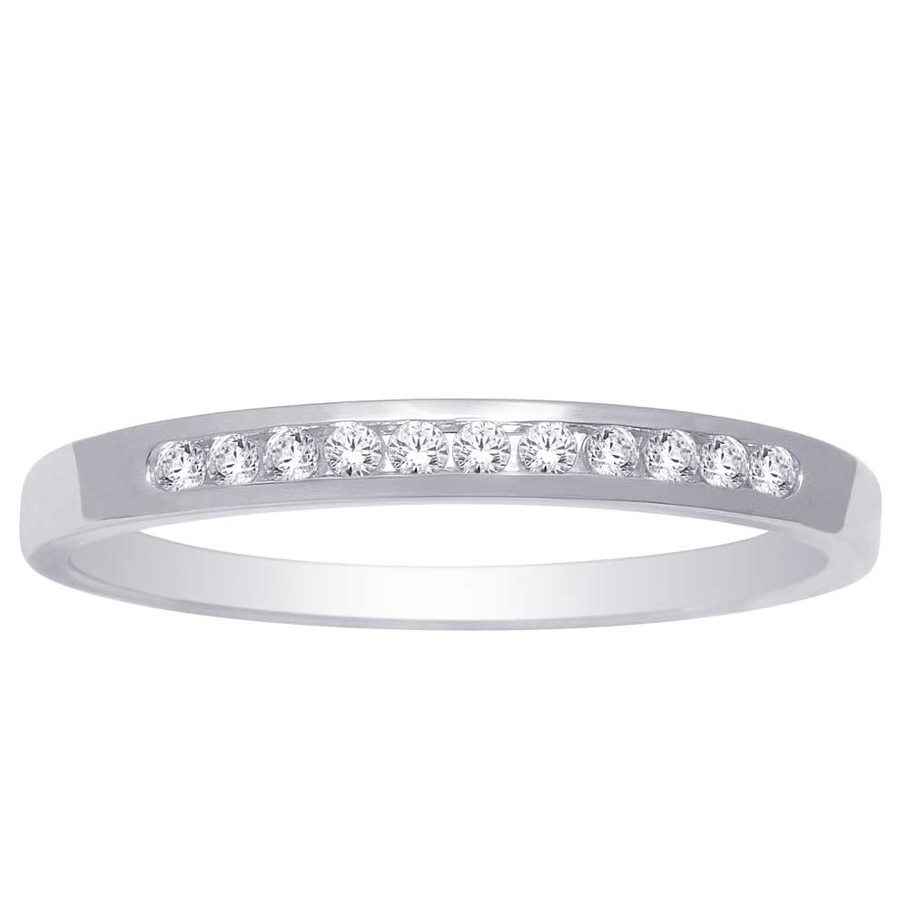 14K White Gold 1 Ct.Tw. Diamond Ladies Machine Band
