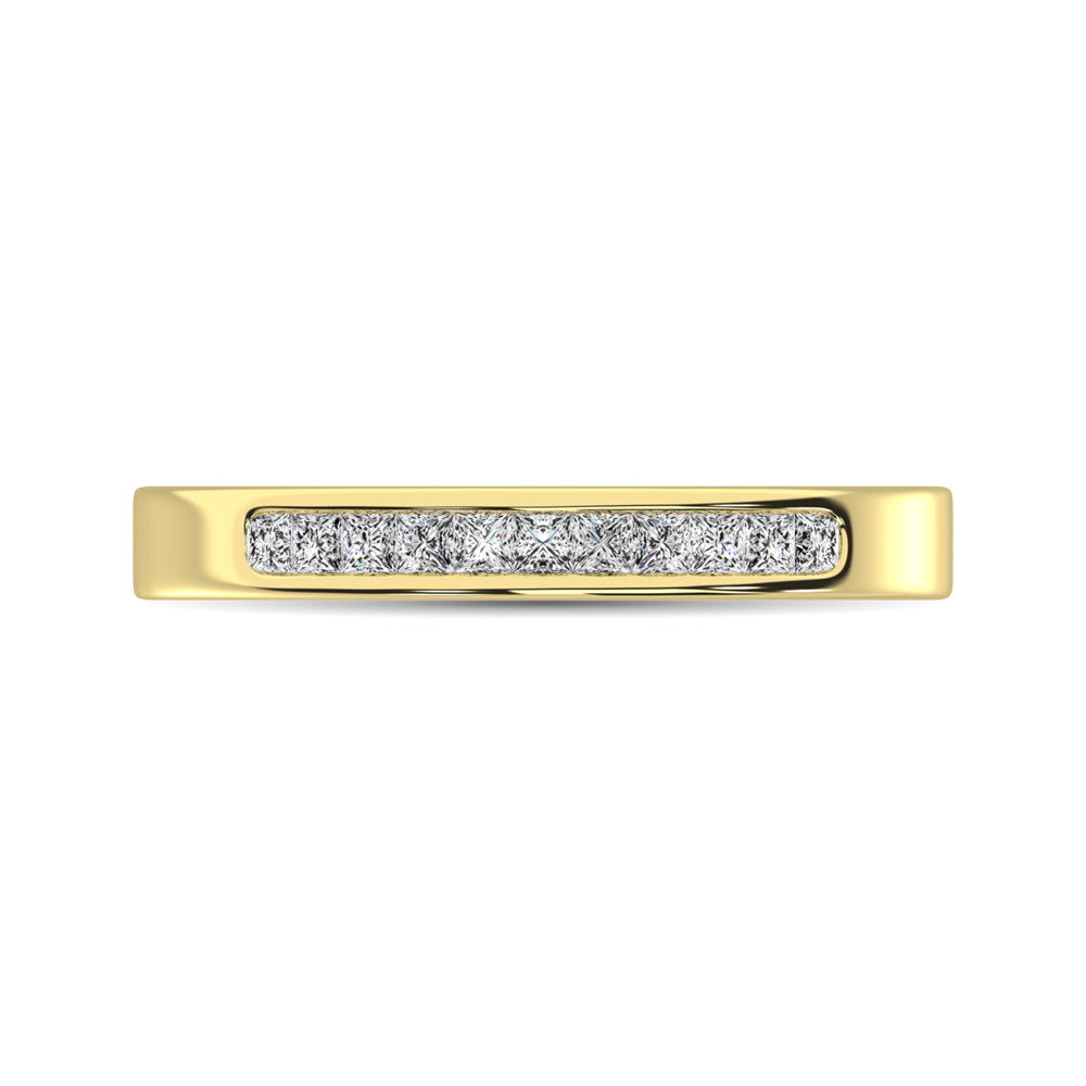 14K Yellow Gold 1/4 Ct.Tw. Diamond Ladies Machine Band