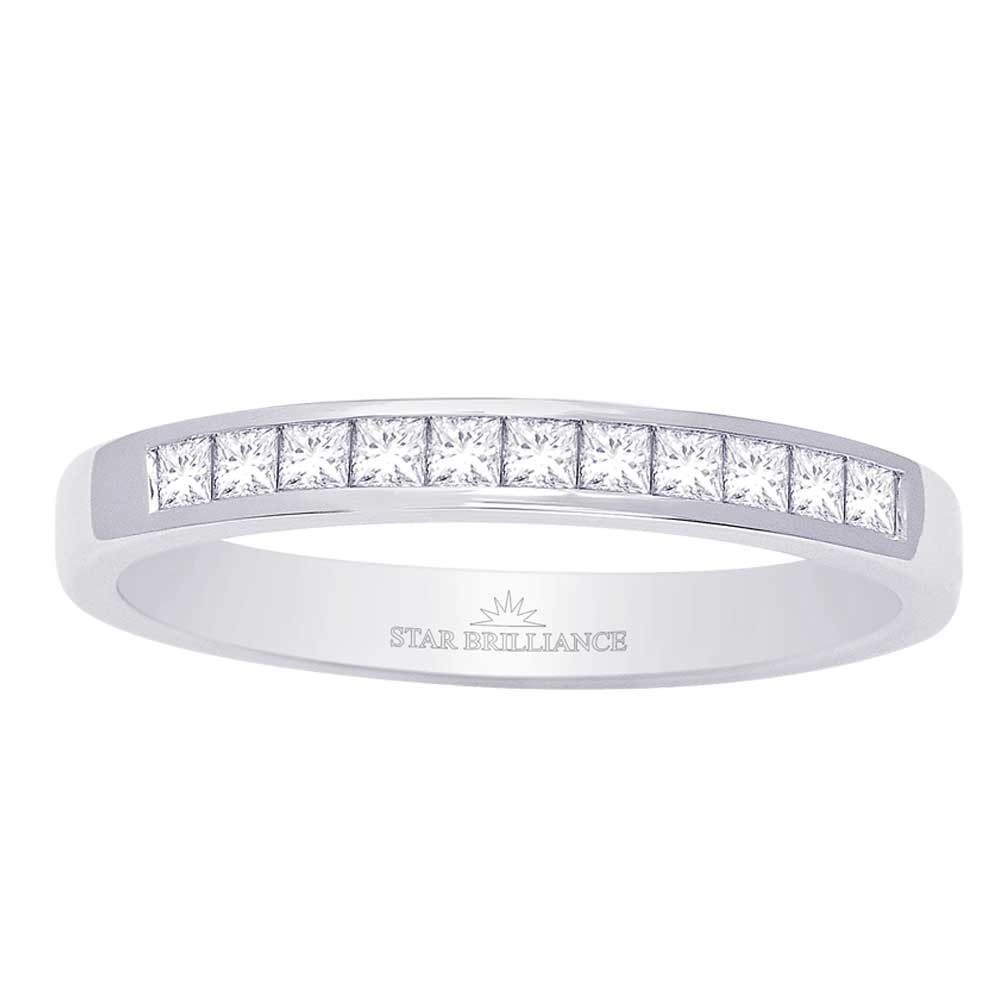 14K White Gold 1/2 Ct.Tw. Diamond Ladies Machine Band