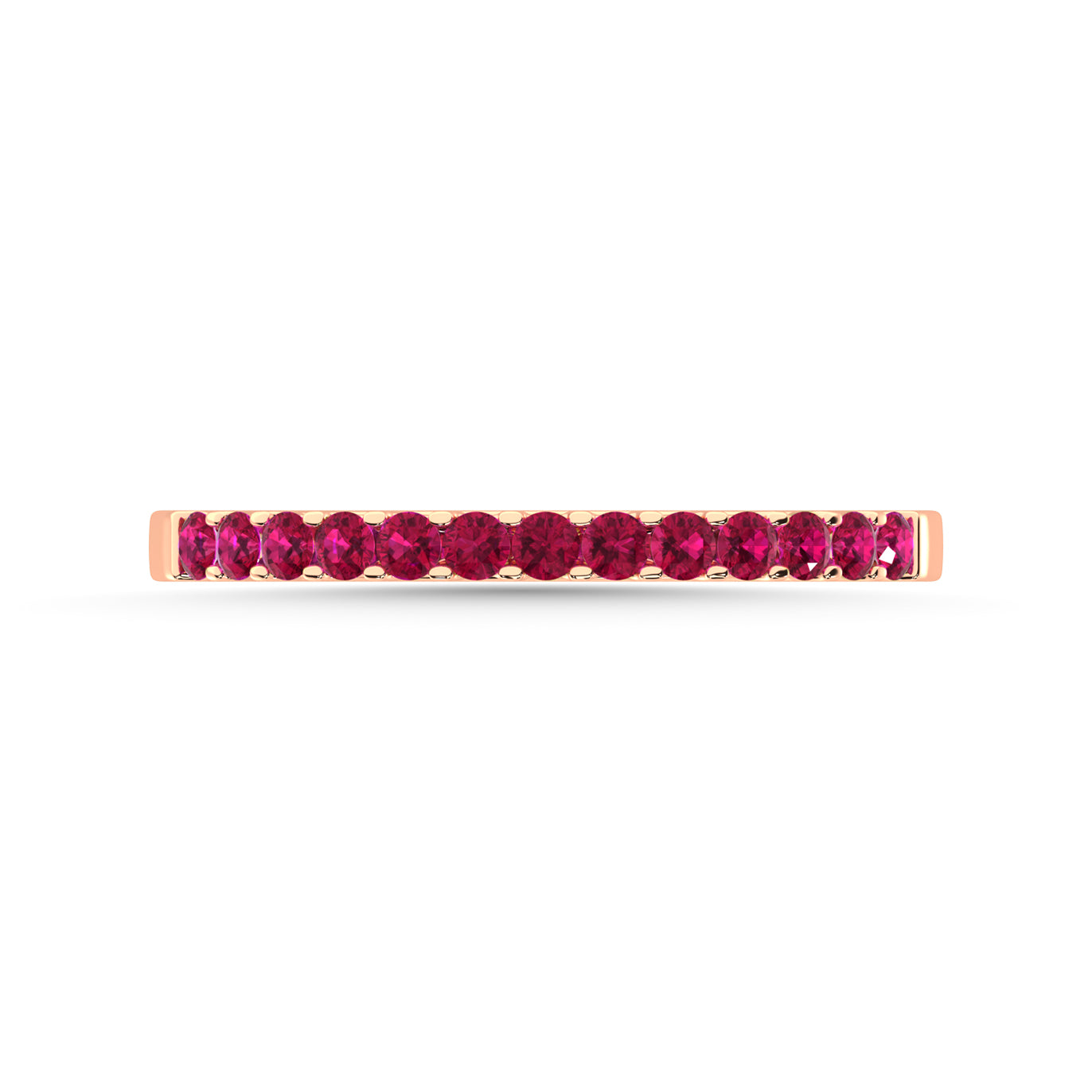 Pink Sapphire 1/4 Ct.Tw. Ladies Wedding Band in 14K White Gold