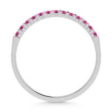 Pink Sapphire 1/4 Ct.Tw. Machine Band in 14K White Gold