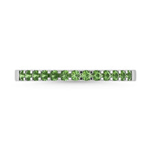 Peridot 1/4 Ct.Tw. Machine Band in 14K White Gold