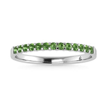 Peridot 1/4 Ct.Tw. Machine Band in 14K White Gold