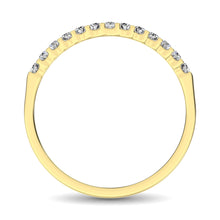 14K Yellow Gold 1/5 Ct Diamond Ladies Machine Band
