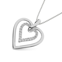 Diamond 1/10 Ct.Tw. Heart Pendant in 10K White Gold