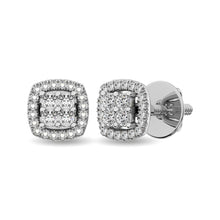 14K White Gold 1/5 Ct.Tw.Diamond Stud Earrings