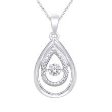 Sterling Silver Moving Diamond Accent Fashion Pendant
