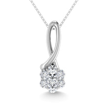 Diamond 1/6 Ct.Tw. Cluster Pendant in 10K White Gold