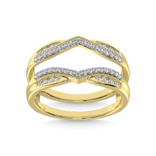 14K Yellow Gold 1/3 Ct.Tw.Diamond Guard Ring