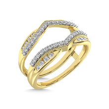14K Yellow Gold 1/3 Ct.Tw.Diamond Guard Ring