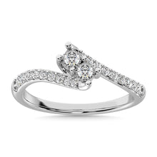 14K White Gold 1/4 Ct.Tw. Diamond Fashion Ring - thediamondsq