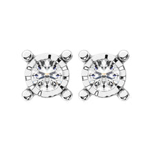 Diamond 3/8 Ct.Tw. Solitaire Stud Earrings in 14K White Gold
