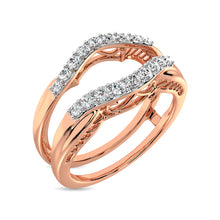 10K Rose Gold 1/4 Ct.Tw.Diamond Guard Ring