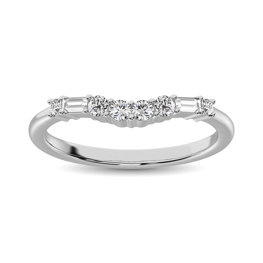 14K White Gold 1/4 Ct.Tw.Diamond Band