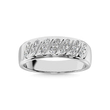 14K White Gold 1/2 Ct.Tw.Diamond Mens Band