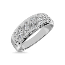 14K White Gold 1/2 Ct.Tw.Diamond Mens Band