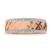 14K White Gold 1/2 Ct.Tw.Diamond Machine Mens Band