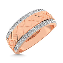 14K White Gold 1/2 Ct.Tw.Diamond Machine Mens Band